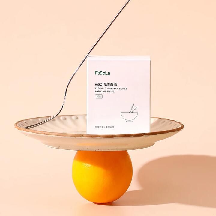 FaSoLa Bowl and Chopstick Cleaning Wipes - 30 Pieces