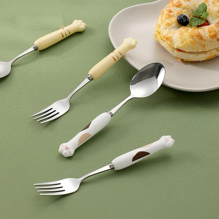 FaSoLa Ceramic Cat Paw Fork - Yellow