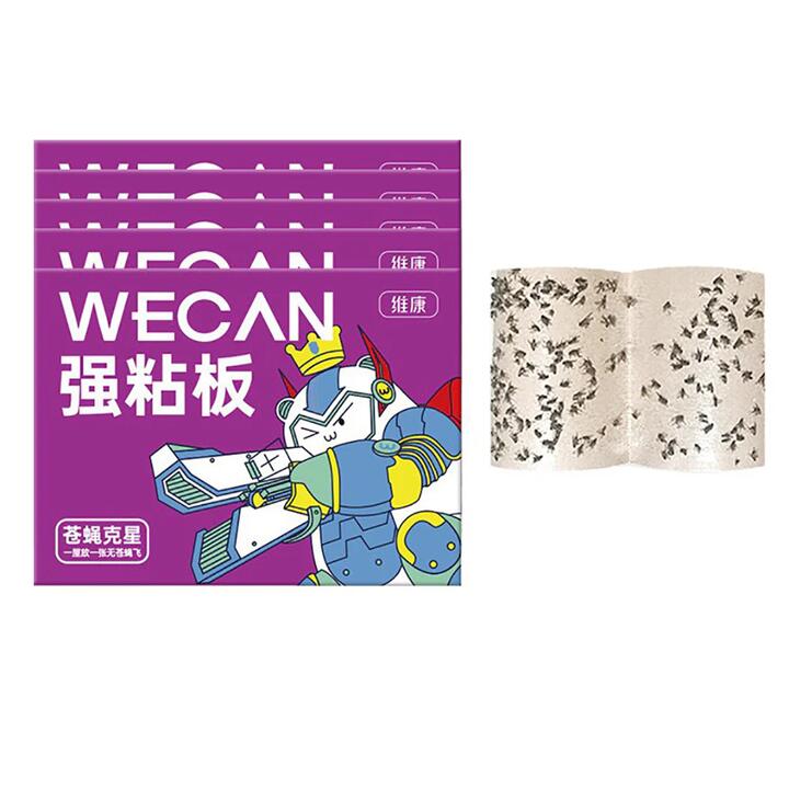 Wecan Fly Trap Stickers - Purple, 50 Pieces
