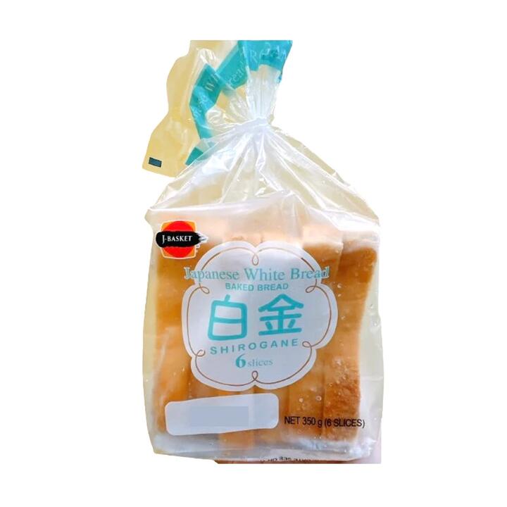 J-Basket Japanese White Bread - 6 Slices, 350g