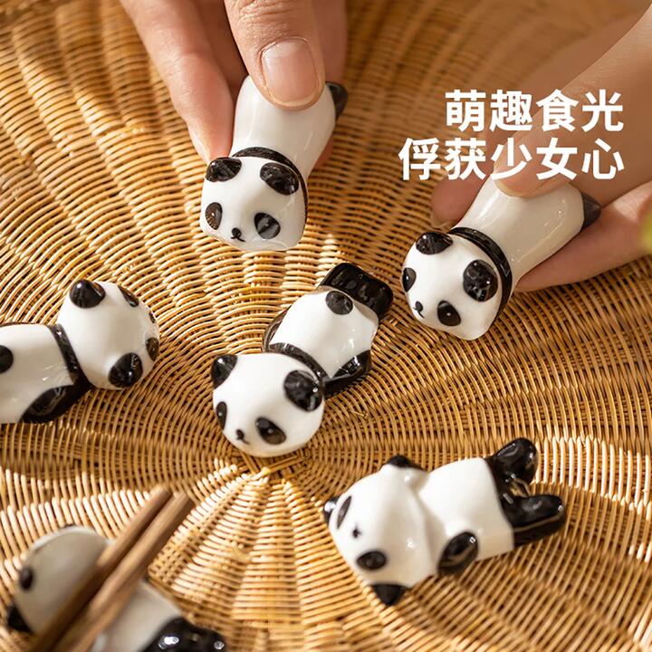Modern SweetHome Panda Chopstick Holders - Set of 3