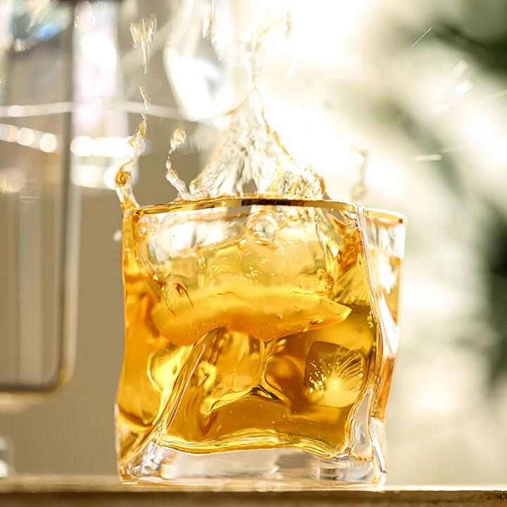 Modern SweetHome Irregular Whiskey Glass - Amber