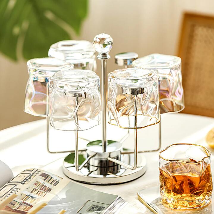 Modern SweetHome Iridescent Whiskey Glass