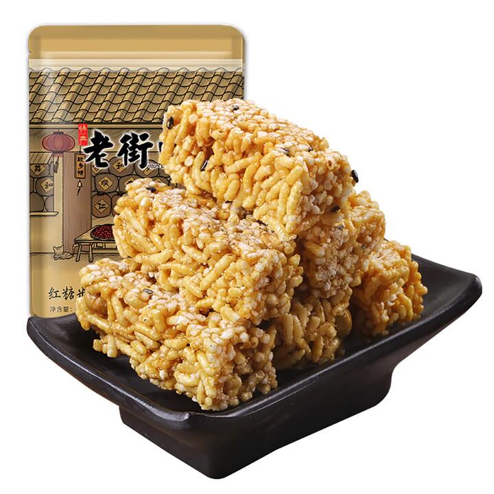 LaoJieKou Crispy Brown Sugar Rice Bars - 150g