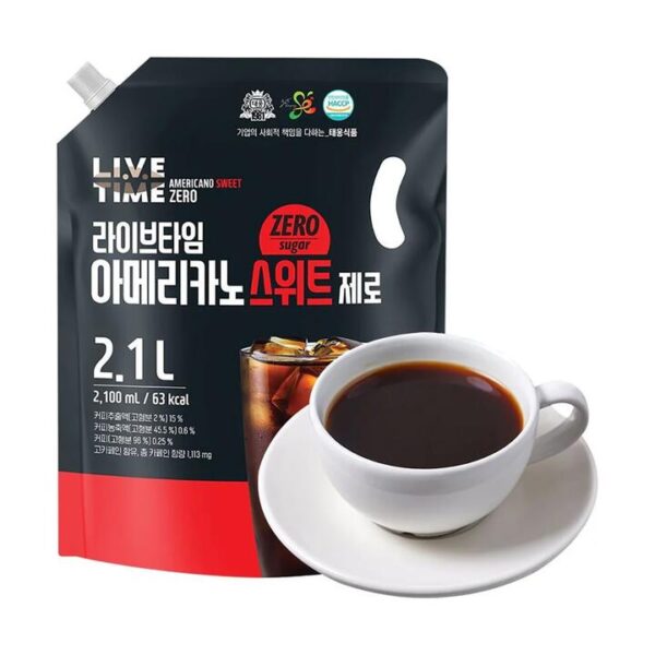 LIVE TIME Korean Sweet Americano Zero Sugar - 2.1L