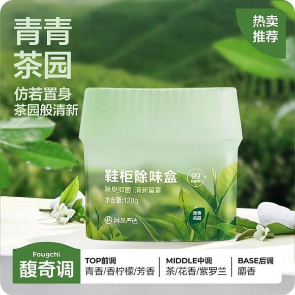 Lifease Shoe Cabinet Deodorizer Box - Green Tea Garden Scent, 120g