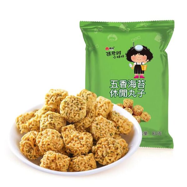 Zhang Junya Little Sister Seaweed Flavor Snack Balls - 80g