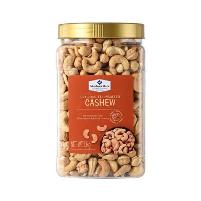Member's Mark Dry Roasted Unsalted Cashews - 1.1kg