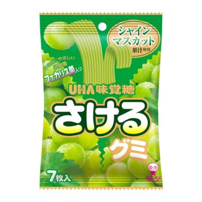 UHA Mikakuto Tearable Gummy Candy, Shine Muscat Grape Flavor, 48g
