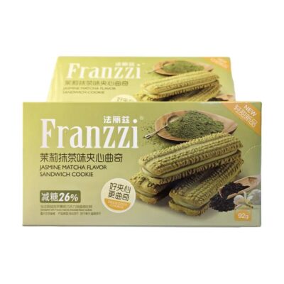 Franzzi Reduced Sugar Jasmine Matcha Sandwich Cookies - 92g