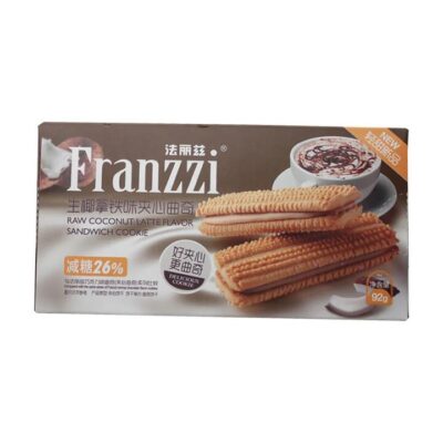 Franzzi Reduced Sugar Raw Coconut Latte Sandwich Cookies - 92g