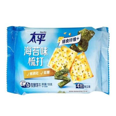 Taiping Seaweed Flavour Soda Biscuits - 4 Packs, 100g