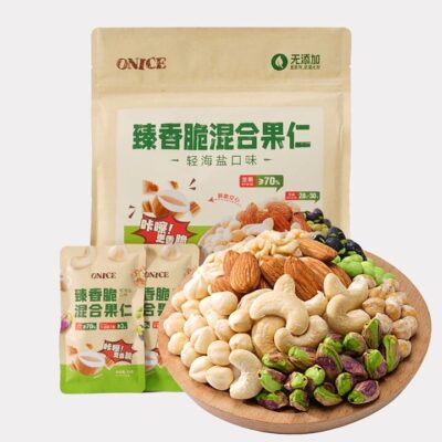 ONICE Premium Crunchy Mixed Nuts with Light Sea Salt Flavor - 840g