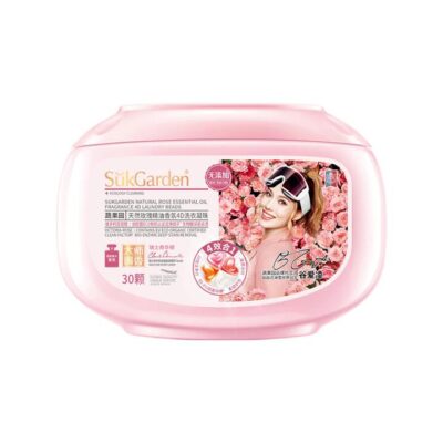 SukGarden Natural Rose Essential Oil Fragrance 4D Laundry Beads - 30 Pieces