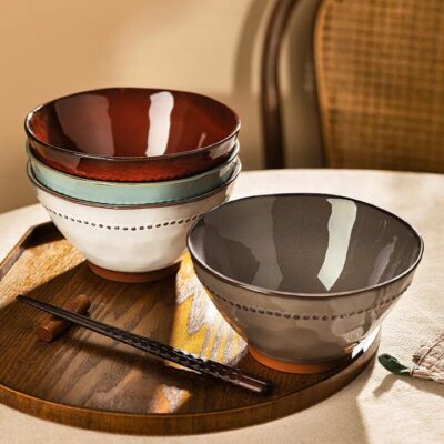 Modern SweetHome 7-Inch Conical Noodle Bowl - Gray
