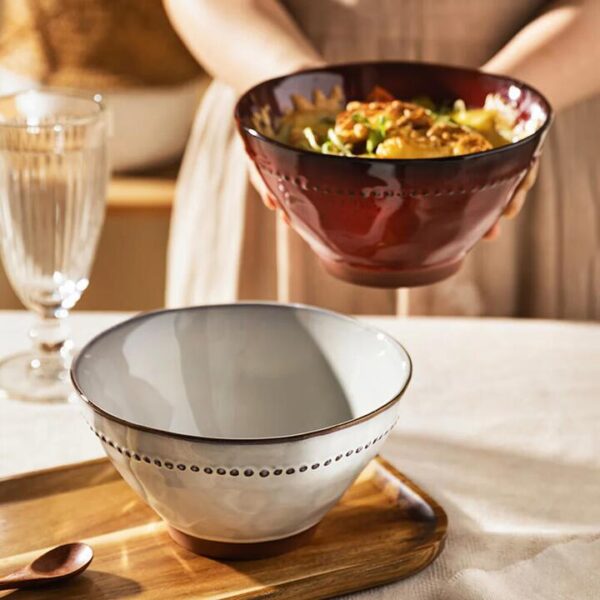 Modern SweetHome 7-Inch Conical Noodle Bowl - White