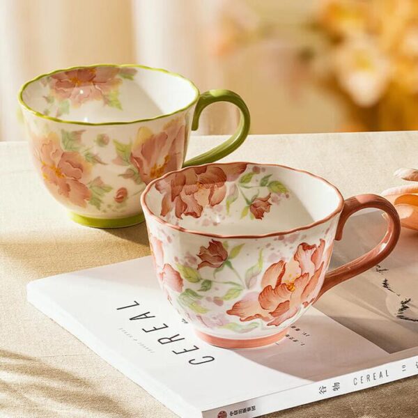 Modern SweetHome Flower Series Hibiscus Breakfast Cup 450ml
