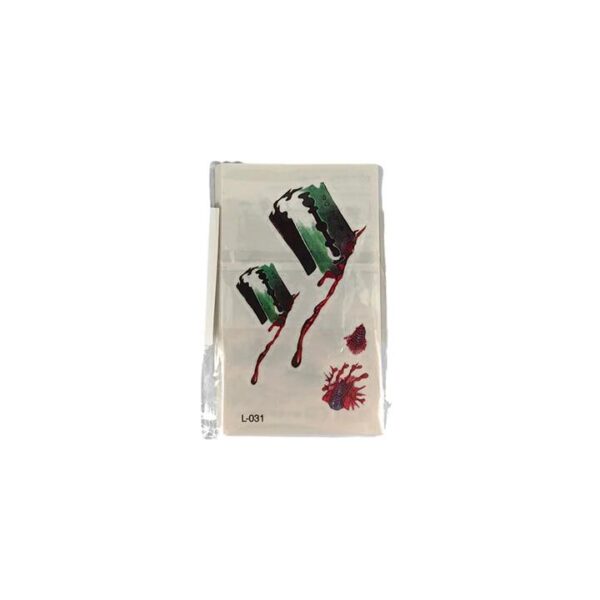 Halloween Realistic Scar Tattoo Stickers - 30 Sheets X3