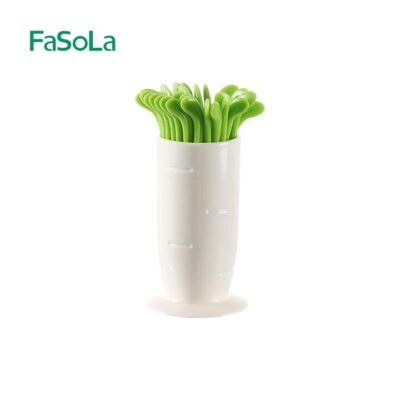 FaSoLa Radish Fruit Forks - White X3