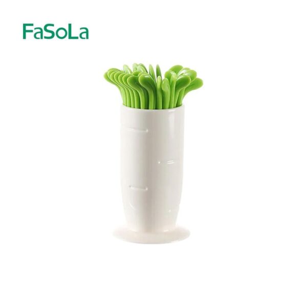 FaSoLa Radish Fruit Forks - White X3