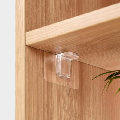 FaSoLa No-Drill Shelf Brackets - 4 Pack, Transparent X3