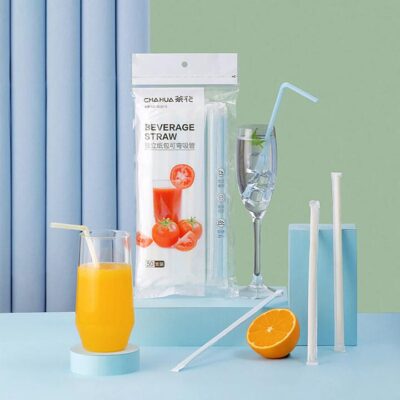 Camellia Brand Individually Wrapped Bendable Straws, Pack of 50 X2
