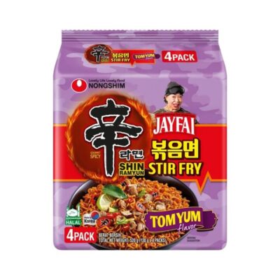Nongshim Shin Ramyun Tom Yum Spicy Stir Fry Noodles - 4 Pack, 520g