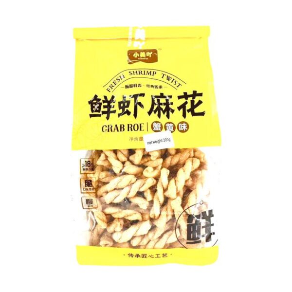 Xiaomeiya Fresh Shrimp Twist with Crab Roe Flavor - 300g