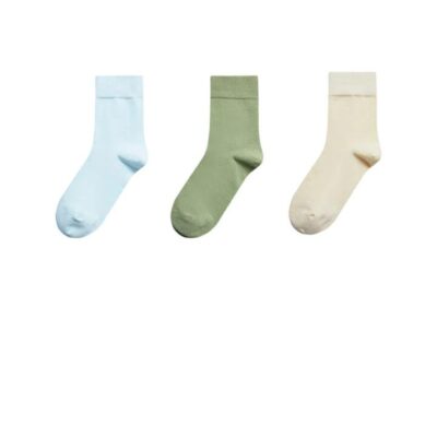 Lifease Mid-Calf Women's Socks - 3 Pairs Mixed Colors
