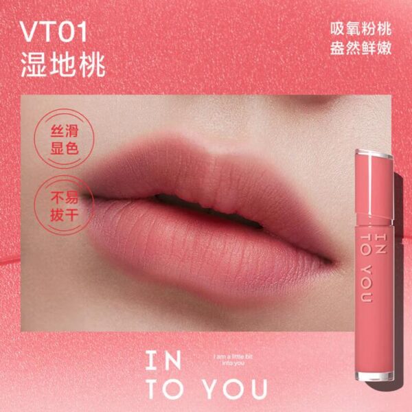 INTO YOU Velvet Lip Glaze VT01 Wetland Peach