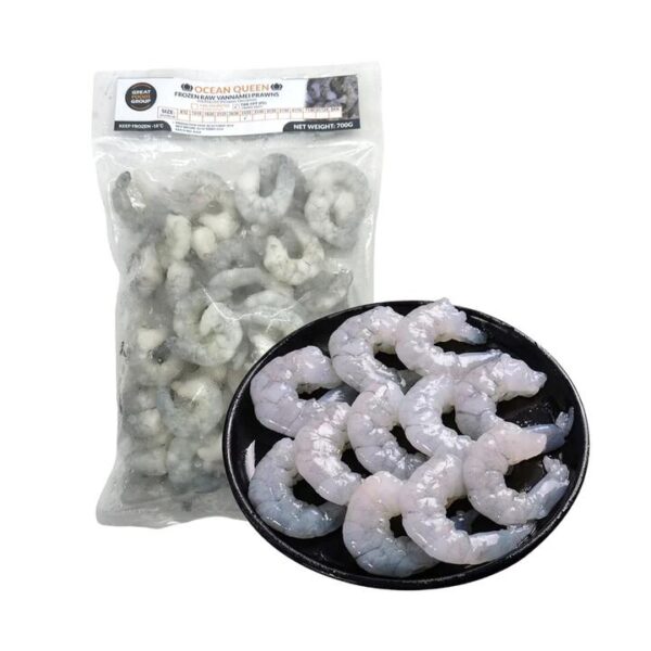 B&E Ocean Queen Raw Prawn Meat Size 31/35 - 700g