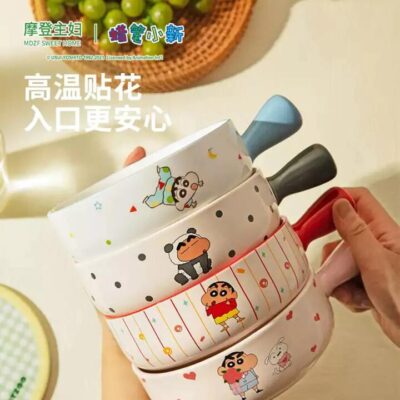 Modern Housewife Crayon Shin-chan Donut Series Handle Bowl - Pajama Design