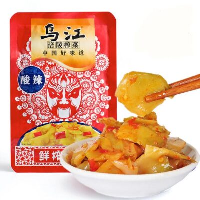 Wujiang Pickled Mustard, Spicy and Sour Flavor, 80g