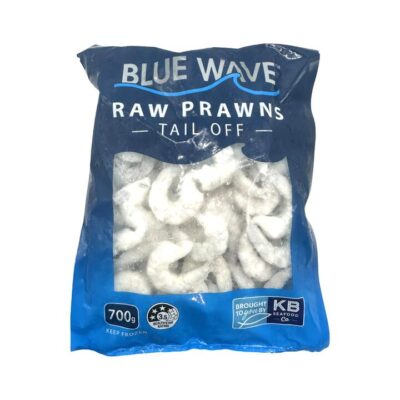 B&E Blue Wave Raw Prawns Tail Off Size 31/40 - 700g