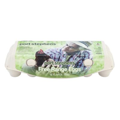 Port Stephens X-Large Free-Range Chicken Eggs, 700g, 12pcs