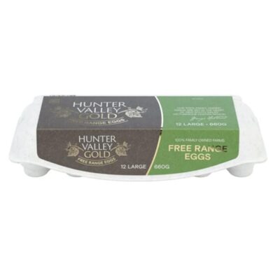 Hunter Valley Gold XLarge Free-Range Eggs, 12pcs, 700g
