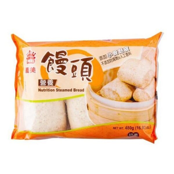 [Frozen] I-Mei Whole Wheat Steamed Buns, Dairy-Free, 6pcs, 480g