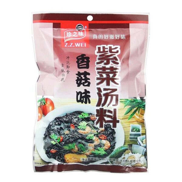 Zhenzhiwei Seaweed Soup with Mushroom Flavour 72g