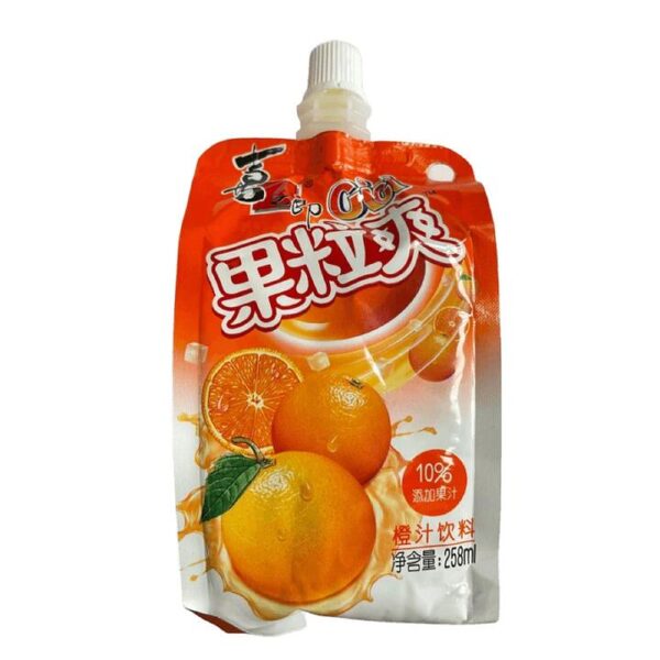 Strong Food Refreshing Orange Juice with Fruit Pieces 258ml