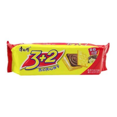 Master Kong 3+2 Vanilla Chocolate Flavoured Soda Biscuits 125g