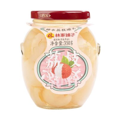 Linjia Shop Sweet Lychee Syrup in Glass Jar 350g