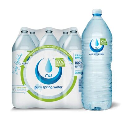 Nu Pure Spring Water 1.5L x 6 Bottles – 9L Total