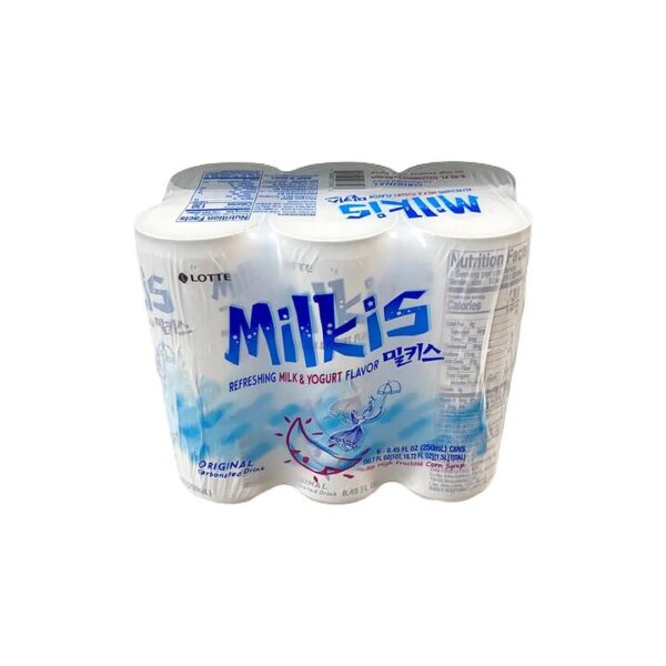 Lotte Milkis Original Flavour Milk Soda - Pack of 6, 250ml Each