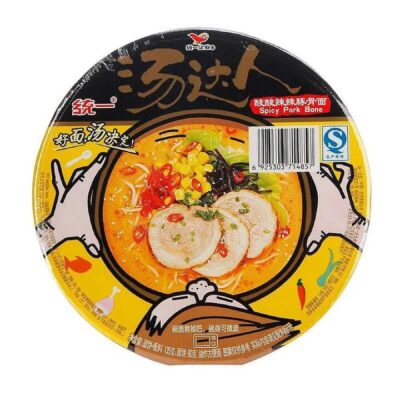 Soup Master Ramen Spicy Pork Bone Soup Noodles, Bowl Pack, 135g
