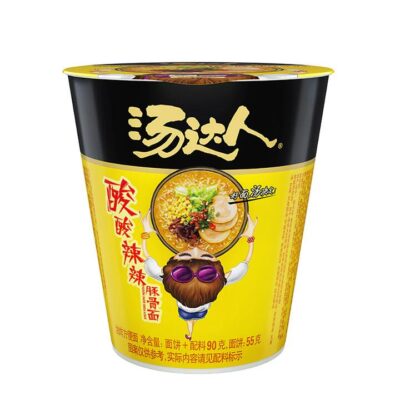 Soup Master Noodles: Tangy and Spicy Pork Bone Ramen Cup Noodles, 90g