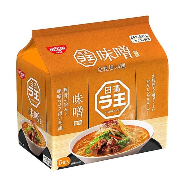 Nissin King Flavour Miso Noodles 108g - Pack of 5 Bags