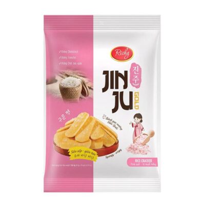 Richy Jinju Gold Rice Cracker - Pink Salt Flavor, 134g