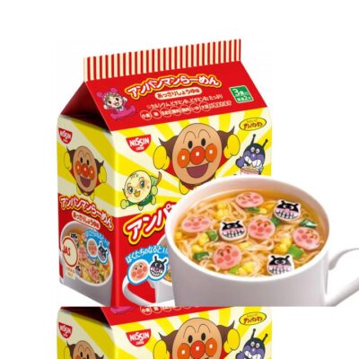 Nissin Anpanman Ramen Soy Sauce Flavor - 3 Packs, 90g