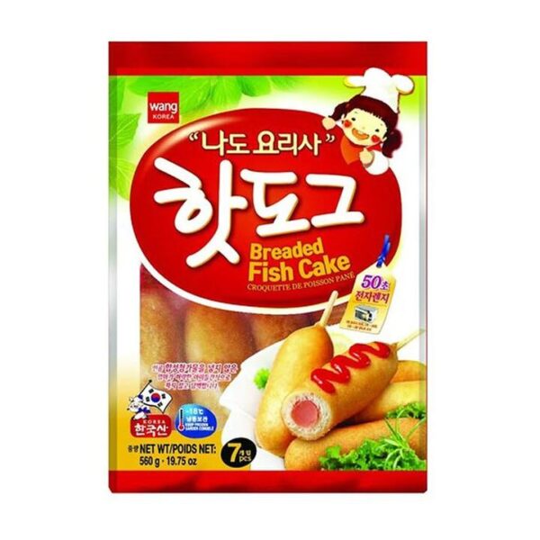 Wang Frozen Breaded Fish Cake - 7 Pieces, 560g