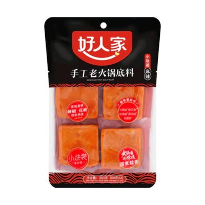 Haorenjia Handmade Old Hot Pot Base - 4 Pieces, 360g
